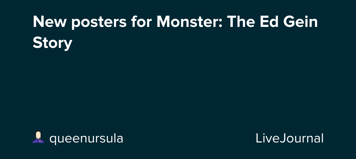 New posters for Monster: The Ed Gein Story: ohnotheydidnt