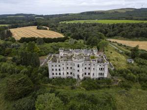 Nature reclaiming abandoned castle