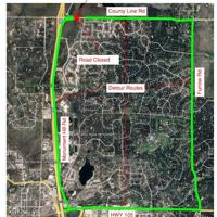 County Line Road near Monument closed for flood damage