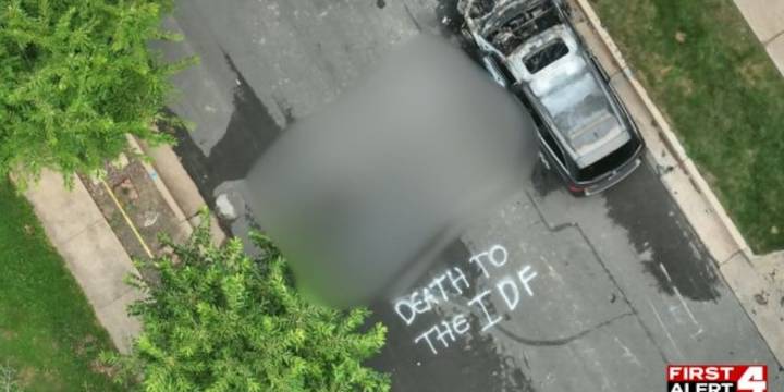 Clayton police asking for help with investigation into car fires, ‘Death to IDF’ message on street