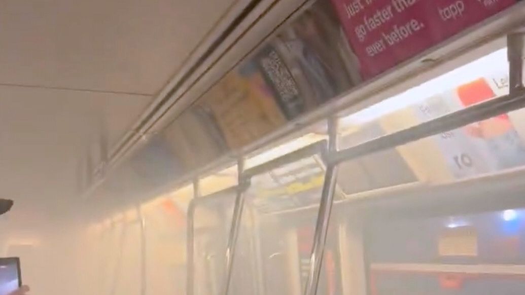 Flames and smoke force passengers to flee New York City area train