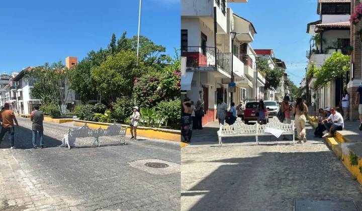 Nuevo bloqueo en el Centro de Puerto Vallarta: pocos manifestantes cierran calle Hidalgo