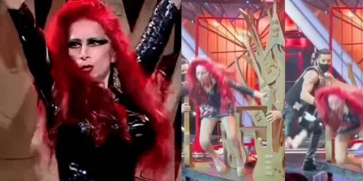 Así fue la aparatosa caída de Monique Pardo en el programa de Gisela Valcárcel: ocasionó daños en su salud y un juicio mediático