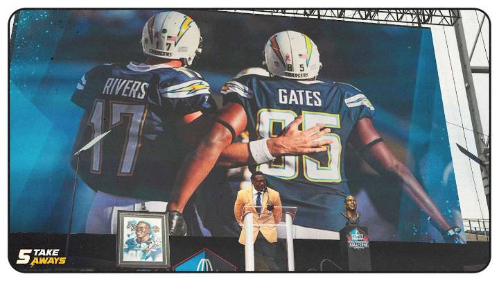 5 Takeaways: Antonio Gates Shows Gratitude for Philip Rivers, LT in Hall of Fame Speech
