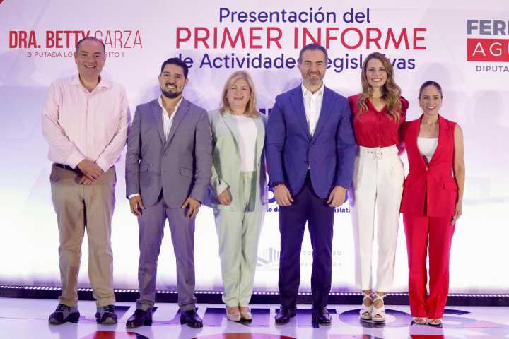 Presentan Betty Garza y Fernando Aguirre su primer informe