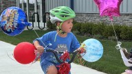 Kids celebrate start of new school year with bike parade