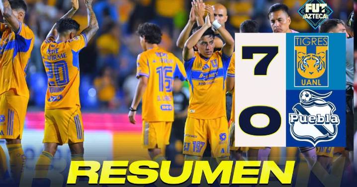 Resumen del partido: Tigres 7-0 Puebla 