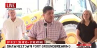 Gov. Pritzker attends Shawneetown Port groundbreaking
