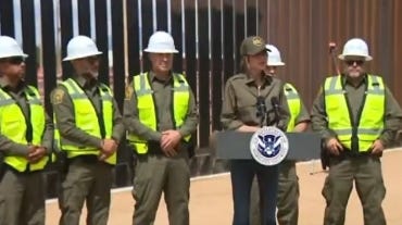 US-Mexico border wall to be painted black, Kristi Noem says