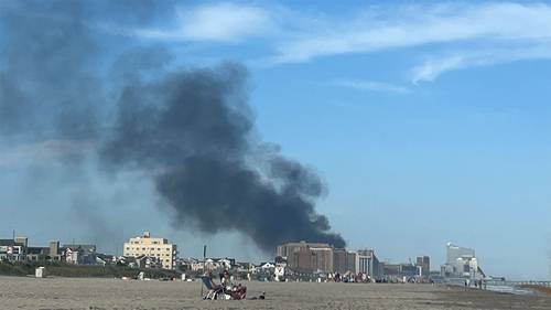 Fire erupts in Atlantic City, creating plume of smoke seen for miles along the Jersey Shore