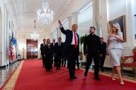 The Latest: Trump says no to US troops in Ukraine