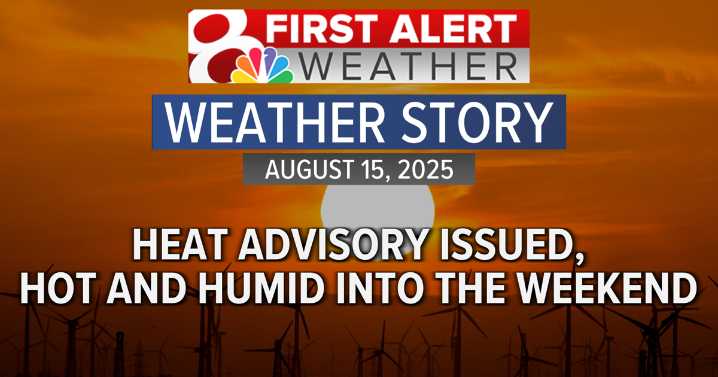Hot and humid into the weekend, heat advisory issued