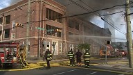 Fire erupts at school building under demolition in Atlantic City, New Jersey