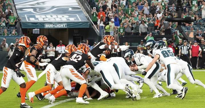 Super Bowl champion Eagles' tush push play helps secure preseason win over Bengals