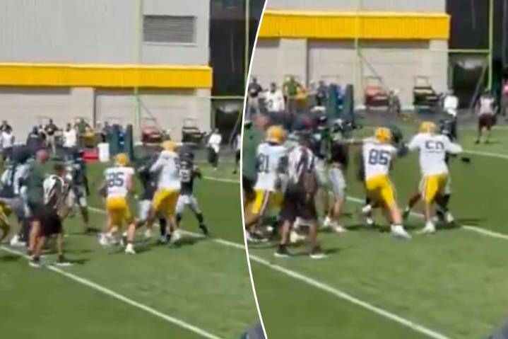 Seahawks, Packers throw punches in wild joint practice melee