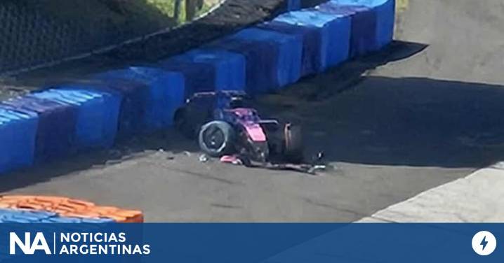Colapinto sufrió un accidente en las pruebas de neumáticos de Alpine en Hungría
