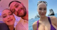 Pete Davidson's Pregnant Girlfriend Elsie Hewitt Spills Out of Busty Bikini Top While on Vacation: Photos