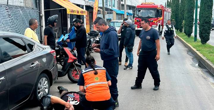 Motociclista queda herido tras accidente en avenida Periodismo de Morelia