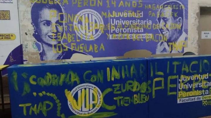 Violencia en la Facultad de Derecho: brutal pelea entre agrupaciones libertarias y peronistas en un pasillo