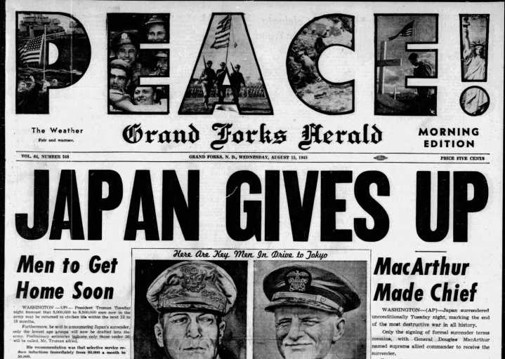 80 years ago, readers greeted end of World War II with joy, concern