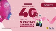 Llega el jueves de “Bonita Aniversario” con el Banco de Corrientes: 40% de descuento y 9 cuotas sin interés