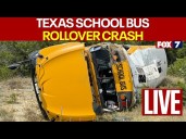 🔴LIVE: Leander ISD school bus rollover crash