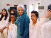 Acid burn survivors walk the runway