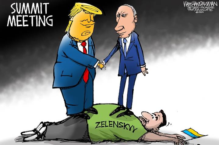 Editorial cartoons for Aug. 17, 2025: Trump-Putin summit, D.C. takeover, Gerrymander tit