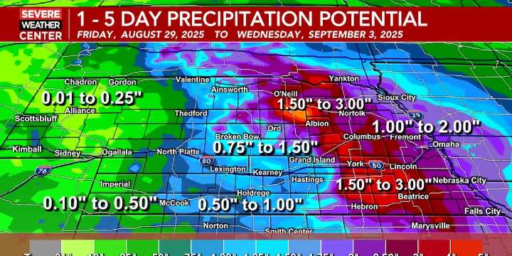 Get ready for a rain laden Labor Day weekend