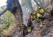 Veinte bomberos de Grecia se suman a la lucha contra el fuego en Genestoso