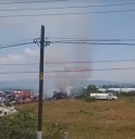 DESHUESADERO SE INCENDIÓ EN SAN JUAN DEL RÍO; EQUIPOS DE EMERGENCIA SOFOCARON LAS GRANDES LLAMAS