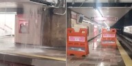 Línea 1 del Metro CDMX: difunden el momento en que la lluvia se filtró dentro de la estación San Lázaro