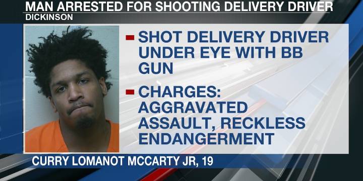 Man arrested after shooting delivery driver with a BB gun
