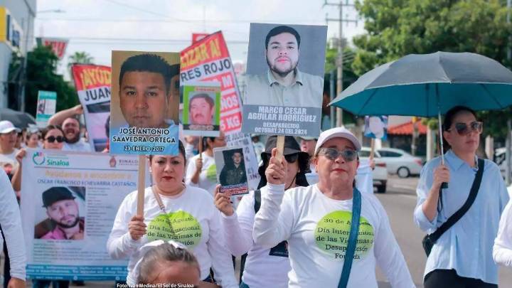 Marchan en Culiacán por el Día Internacional de las Víctimas de Desapariciones Forzadas