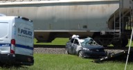 Police: Clayton man dies after trying to drive around railroad crossing gates in train crash :: WRAL.com