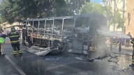 Un autobús del transporte público se incendia en el Centro Histórico de la CDMX
