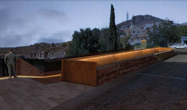 La apertura al público de la pasarela del Arco del Bezudo, a la espera de que se recepcione la obra