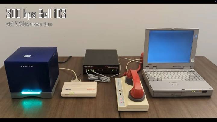 Listen to the sounds of dial-up internet modems