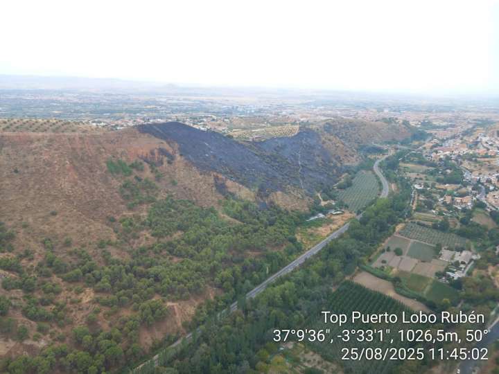 Extinguido el incendio forestal en Ventas de Zafarraya