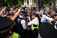 UK police arrest more than 50 at protest for banned Palestine Action group