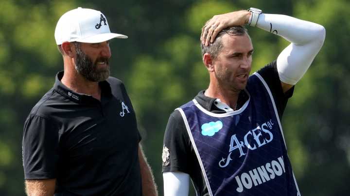 LIV Golf Indianapolis: Dustin Johnson tied at top with Sebastian Munoz