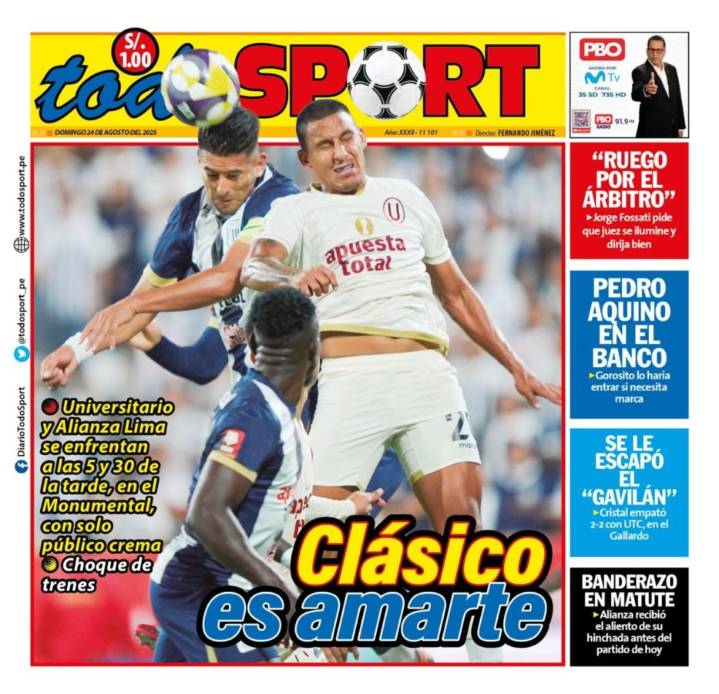 Portada Diario TodoSport (24/08/2025)