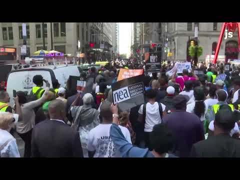 Al Sharpton leads protest 'March on Wall Street' in NYC on anniversary of 1963 March on Washington