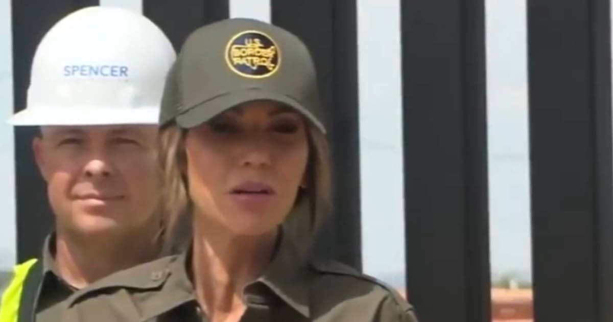 Muro fronterizo será pintado de negro para que no pueda ser escalado por migrantes: esta fue la advertencia de Kristi Noem