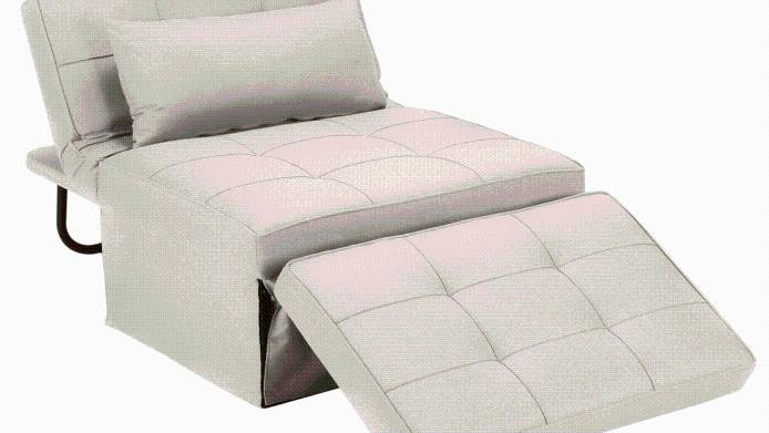 This Ottoman Transforms Into a Guest Bed & Reviewers Say It’s ‘Stylish & Versatile’