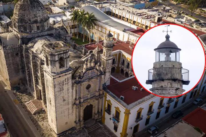 Extemplo de San José en Campeche: La historia del único faro colonial sobre una iglesia en México