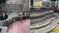 Condena la Segob el daño a martillazos de la fuente de San Miguel