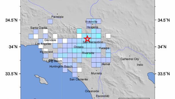 3.5-magnitude quake shakes Southern California's San Bernardino County