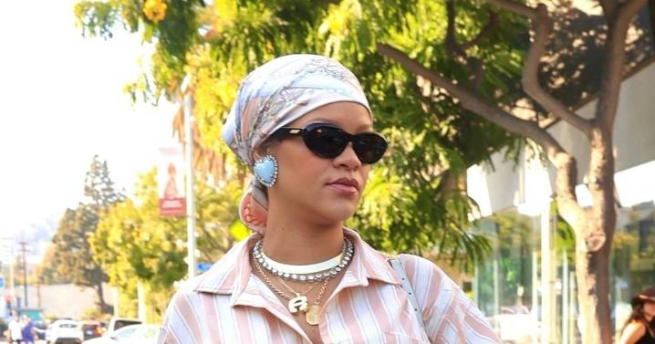 Rihanna Hits the Streets in Pajamas