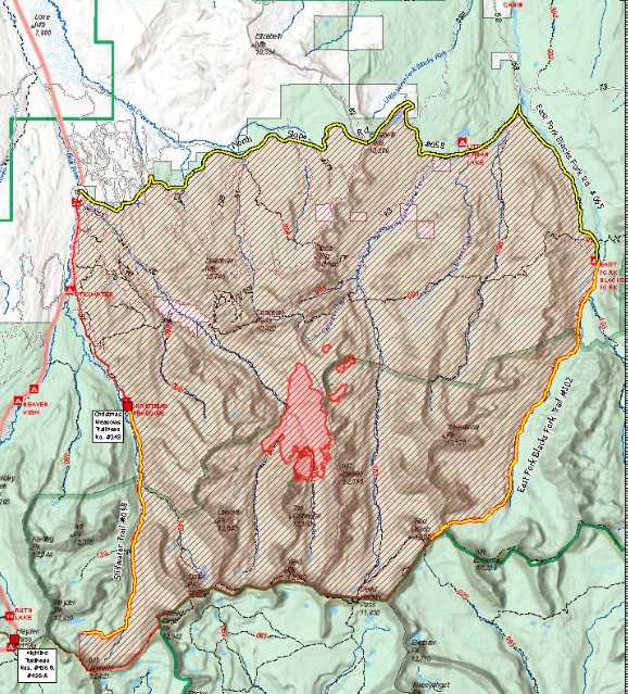Beulah Fire Burning In High Uintas Wilderness